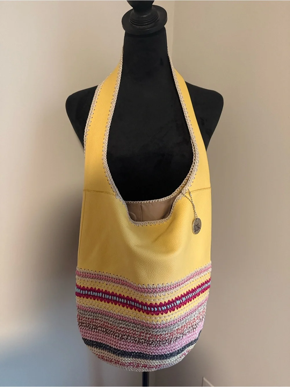 Yellow “The Sak” Hand Crocheted Shoulder Bag